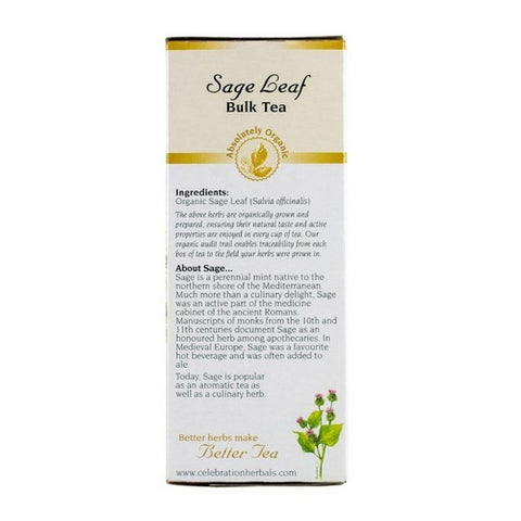 Celebration Herbals, Organic Sage Leaf Tea, 35 grams