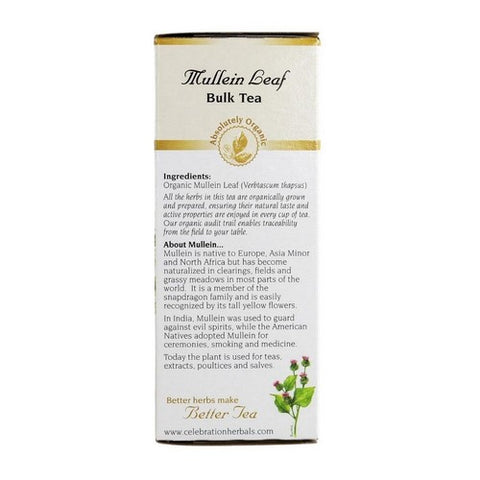 Celebration Herbals, Organic Mullein Leaf Tea, 25 grams