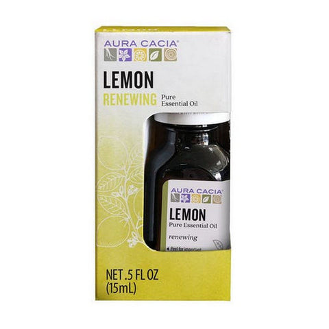 Aura Cacia, Lemon Essential Oil Boxed, Lemon 0.5 Oz