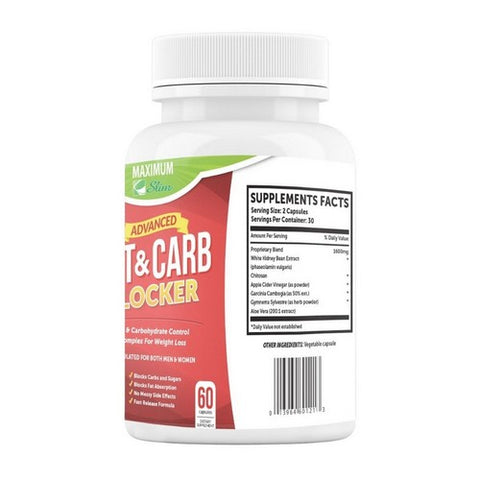 Maximum Slim, Fat and Carb Blocker, 60 Caps