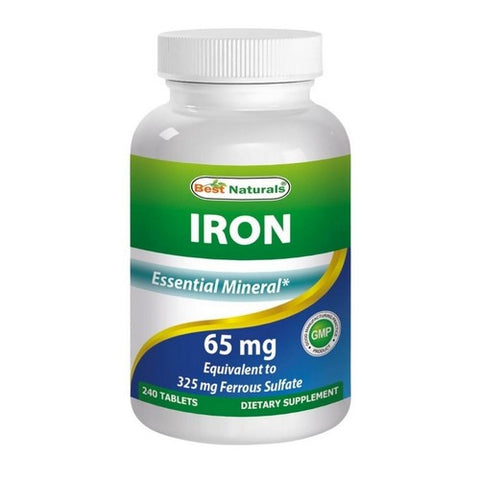 Best Naturals, Iron, 65 mg, 240 Tabs