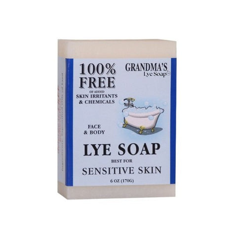 Grandmas Pure & Natural, Pure Lye Face And Body Soap, 6 Oz