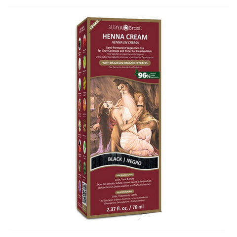 Surya Henna, Henna Cream Black, 2.37 Oz