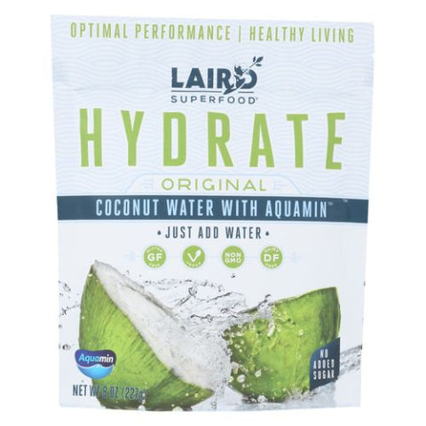 Hydrate Drink Powder original Case of 6 X 8 Oz by Laird Superfood
