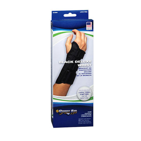 Sport Aid, Black Deluxe Wrist Right Small, 1 Each