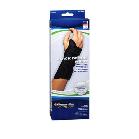 Sport Aid, Black Deluxe Wrist Right Ex-Large, 1 Each
