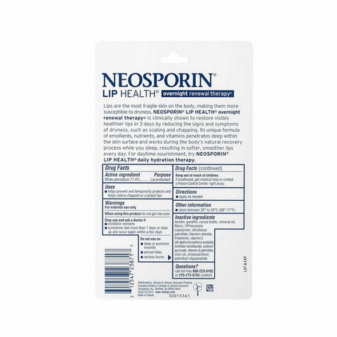 Neosporin, Lip Health Overnight Renewal Therapy, 0.27 Oz