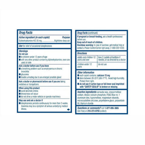 Simply Sleep, Nighttime Sleep Aid Caplets, 100 Tabs