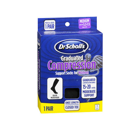 Dr. Scholls, Graduated Compression Socks For Women Black, 1 Each