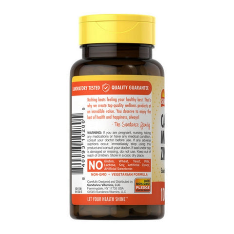 Sundance, Calcium Magnesium Zinc Coated Caplets, 100 Tabs