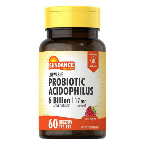 Sundance, Probiotic Acidophilus Chewable Tablets, 60 Tabs