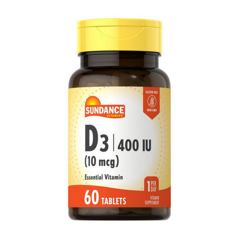 Sundance, Vitamins High Potency D3 Vitamin Tablets, 400 IU, 60 Tabs