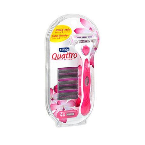 Schick, Quattro for Women Razor + Cartridges, 1 Each