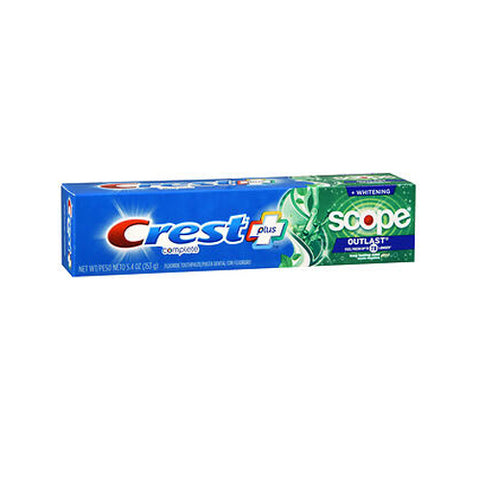 Crest, Complete Multi-Benefit Fluoride Toothpaste Whitening + Scope Outlast Mint, 5.4 Oz
