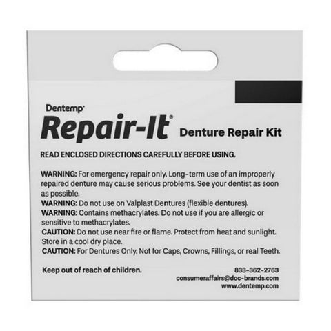 Dentemp, Repair-It Denture Repair Kit, 3 Repairs, Kit