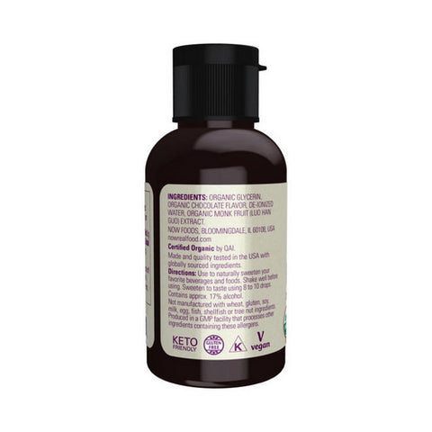Now Foods, Organic Chocolate Liquid Monk Fruit, 1.8 Oz