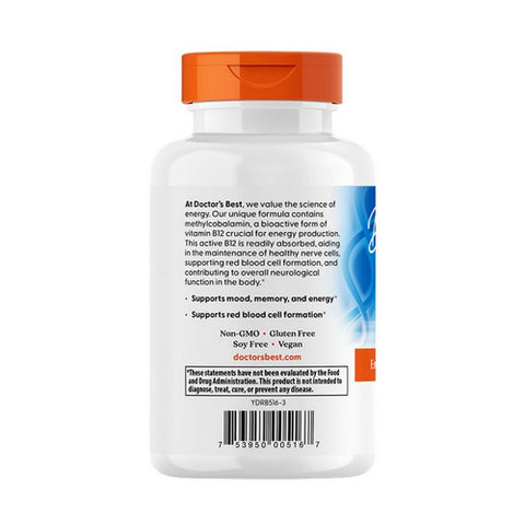 Doctors Best, Fully Active B12, 1500 mcg, 180 Veg Caps