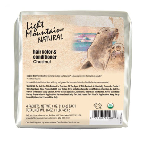 Light Mountain, Natural Hair Color And Conditioner Chestnut, Chestnut 4 Oz