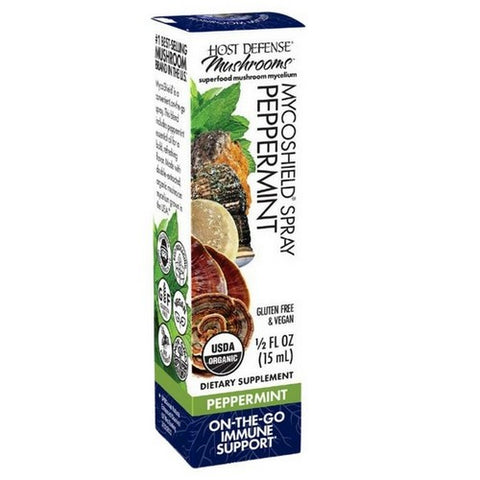 Host Defense, MycoShield Spray Peppermint, 0.5 Fl Oz