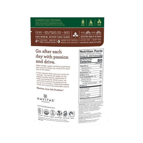 Navitas Organics, Organic Power Snack, Chocolate Cacao 8 oz