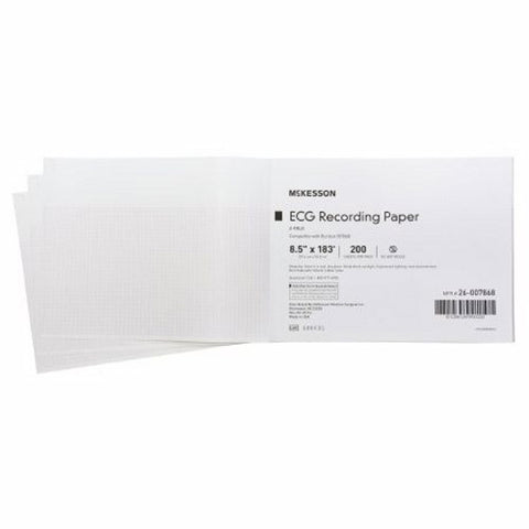 McKesson, Recording Chart Paper Z-Fold Red Grid 26-007868, Pack Of 200