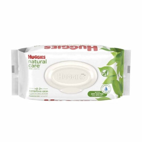 Huggies, Baby Wipe Natural Care Soft Pack Unscented, Case Of 8