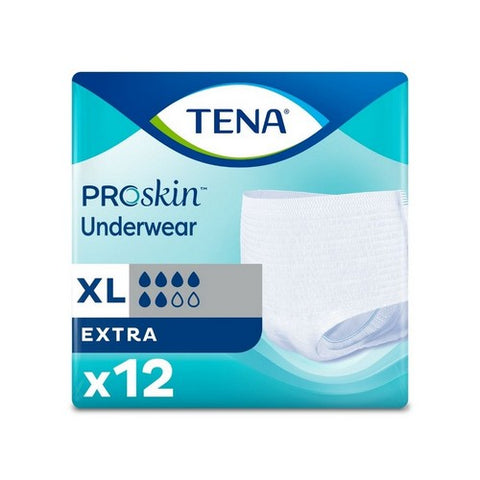 Tena, Unisex Adult Absorbent Underwear Pull On with Tear Away Seams X-Large 72425, Count of 12