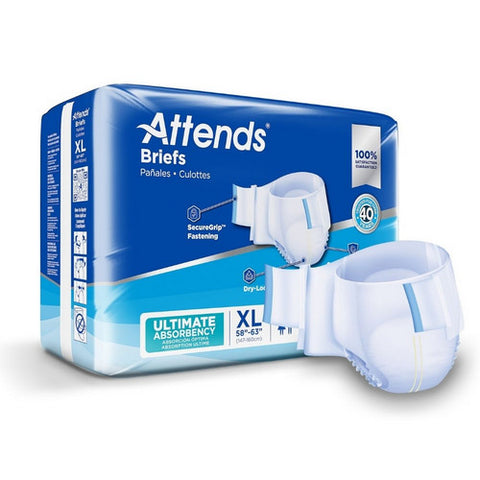 Attends, Advanced Brief  Unisex Adult Incontinence X-Large Disposable Heavy Absorbency, Case Of 3