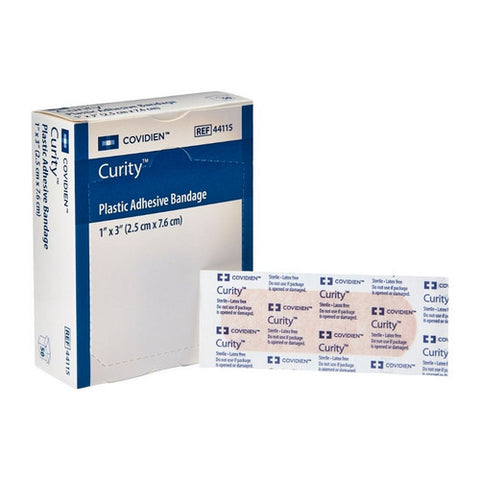 Cardinal, Adhesive Strip 1 X 3 Inch Plastic Rectangle Tan Sterile 44115, Box Of 50