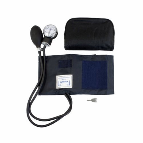Dynarex, Aneroid Sphygmomanometer with Cuff Dynarex  2-Tube Inflation Pump Adult Size, 19-27 CM, 1 Each