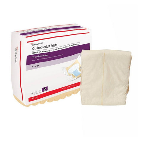 Cardinal, Unisex Adult Incontinence Brief Overnight Quilted X-Large Disposable, Count of 1