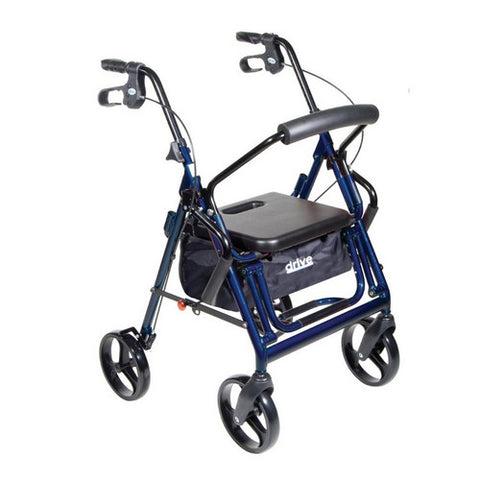 Drive Medical, 4 Wheel Rollator drive Duet Blue Folding Aluminum Frame, Count of 1