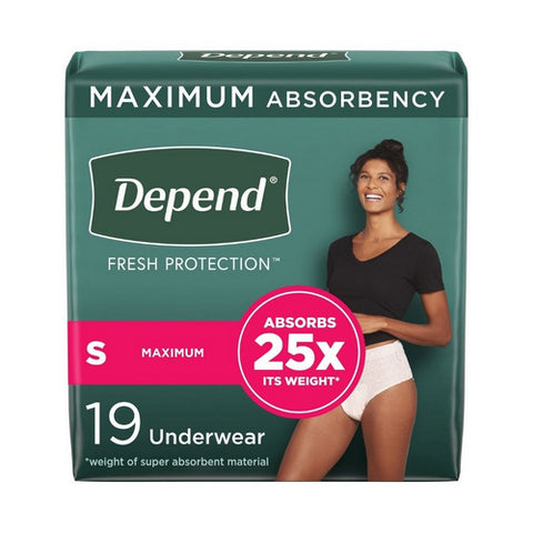 Kimberly Clark, Female Adult Absorbent Underwear Depend  FIT-FLEX  Pull On with Tear Away Seams Small Disposable Hea, Case Of 2