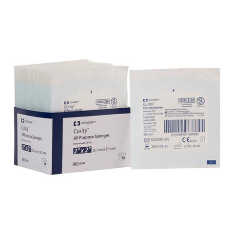 Cardinal, NonWoven Sponge Curity Polyester / Rayon 4-Ply 2 X 2 Inch Square Sterile, Case Of 60