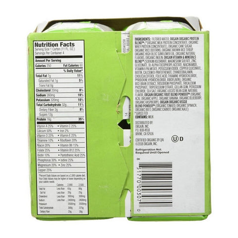 Orgain, Organic Nutritional Shake Strawberries And Cream Flavor Liquid Oral Supplement, 11 Oz