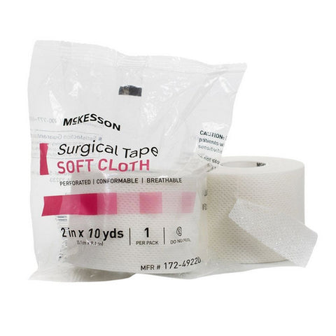 McKesson, Medical Tape McKesson Cloth 2 Inch X 10 Yard White NonSterile, 1 Pack