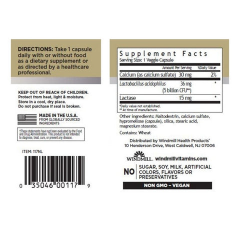 Windmill Health, Super Acidophilus Probiotic, 60 Caps