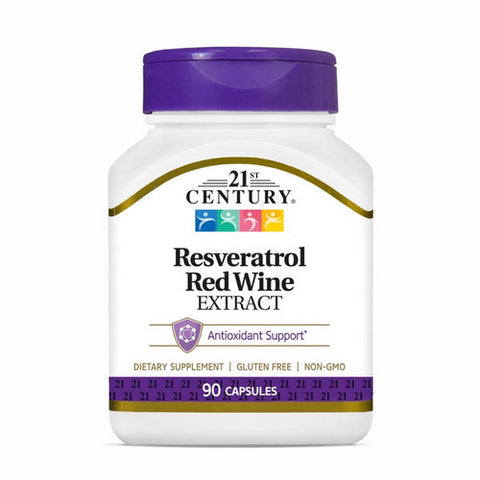 21st Century, Resveratrol Red Wine Extract, 90 Tabs