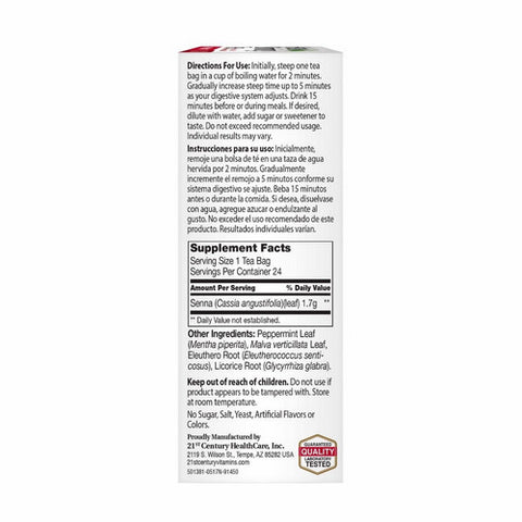 21st Century, Herbal Slimming Tea Peppermint, Peppermint 24 Bags