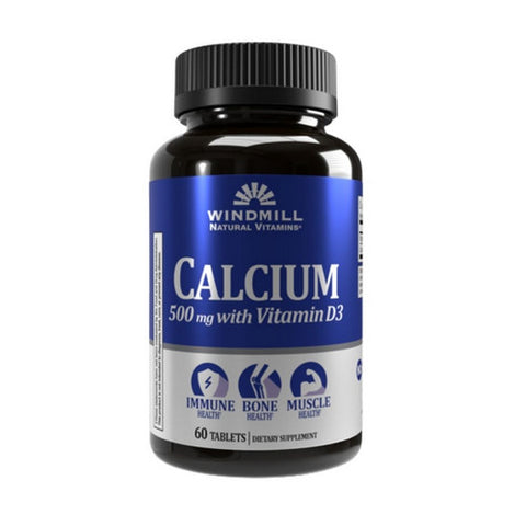 Oyster Shell Calcium with Vitamin D 60 Tabs by Windmill Health
