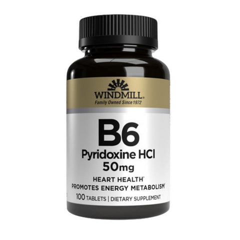 Vitamin B-6 100 Tabs by Windmill Health