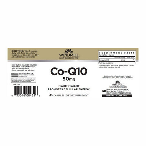 Windmill Health, CoQ 10, 50 mg, 30 Caps