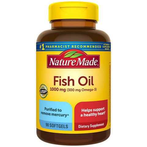 Nature Made, Fish Oil, 1000 mg, 90 Liquid Softgels