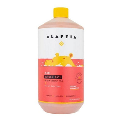 Alaffia, Kids Bubble Bath Coconut Strawberry, 32 Oz