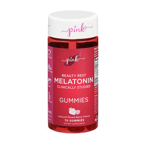 Nature's Truth, Pink Beauty Rest Melatonin Gummies Natural Mixed Berry Flavor, 10 Mg, 70 Gummies