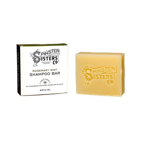 Spinster Sisters Co, Rosemary Mint Shampoo Bar, 3 Oz