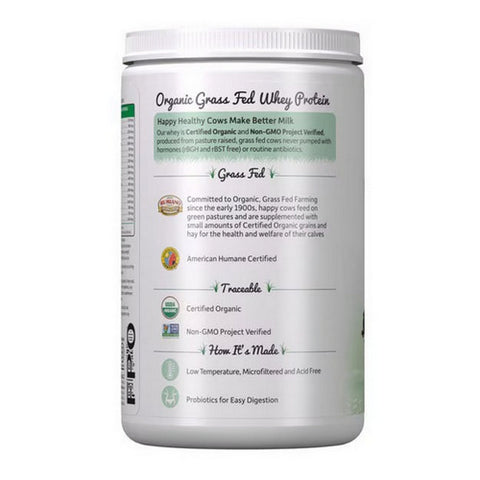 Garden of Life, Organic Whey Protein Grass fed Powder, Chocolate, 13.96 Oz