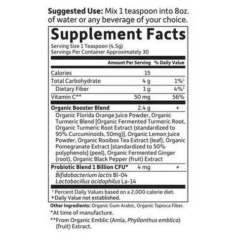 Garden of Life, Organics Turmeric Boost Powder, 4.76 Oz