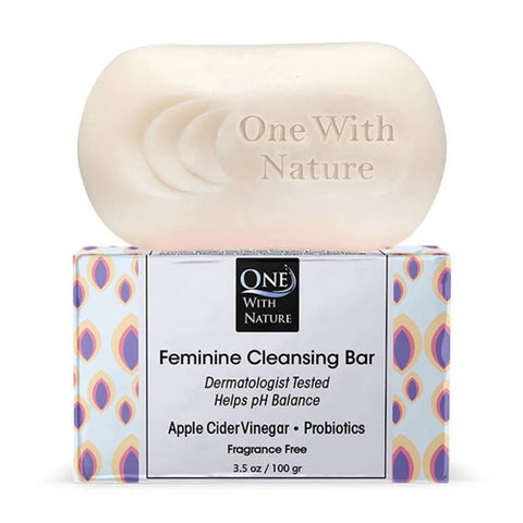 One with Nature, Down There Feminine Cleansing Bar Soap Fragrance Free, 3.5 Oz
