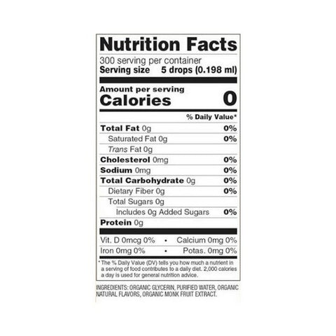 Sweetleaf Stevia, Organic French Vanilla Liquid Monk Fruit, 2 Oz